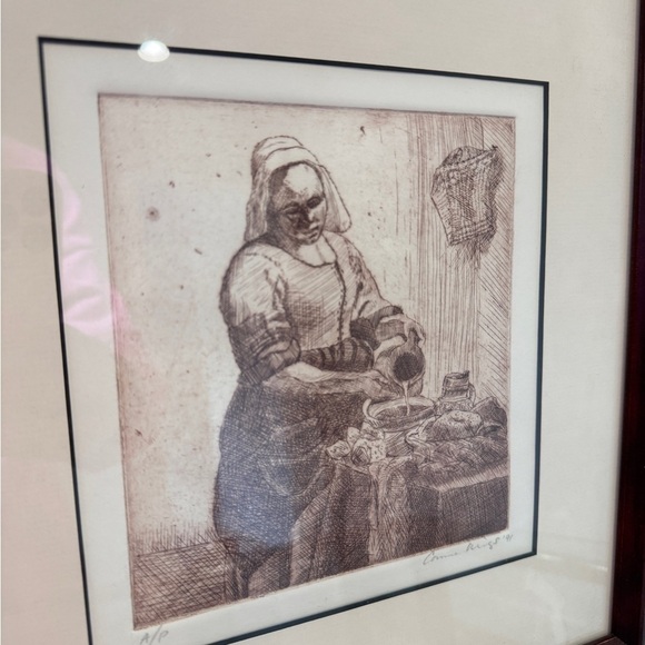 Connie Wing Artist Proof Signed Pencil Sketch Drawing 12.5 x13.5 - Picture 2 of 3